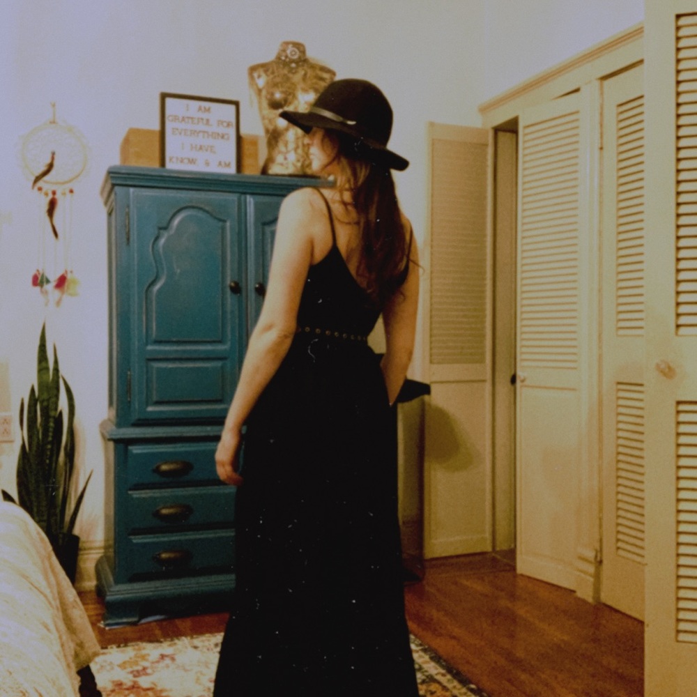 Black spaghetti strap maxi dress